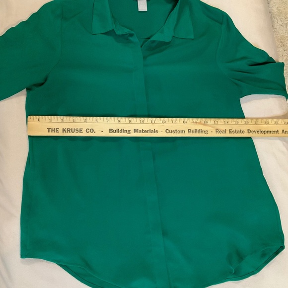 H&M Green Long Sleeve Sz 8 Shirt - Picture 5 of 6